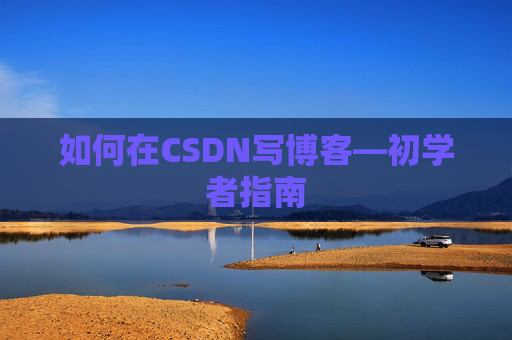 如何在CSDN写博客—初学者指南
